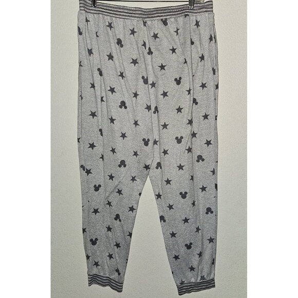 Disney Mickey Mouse 2-Pc Pajamas Lounge Set Top Pants Gray Stars Womens XXL READ - Picture 12 of 16